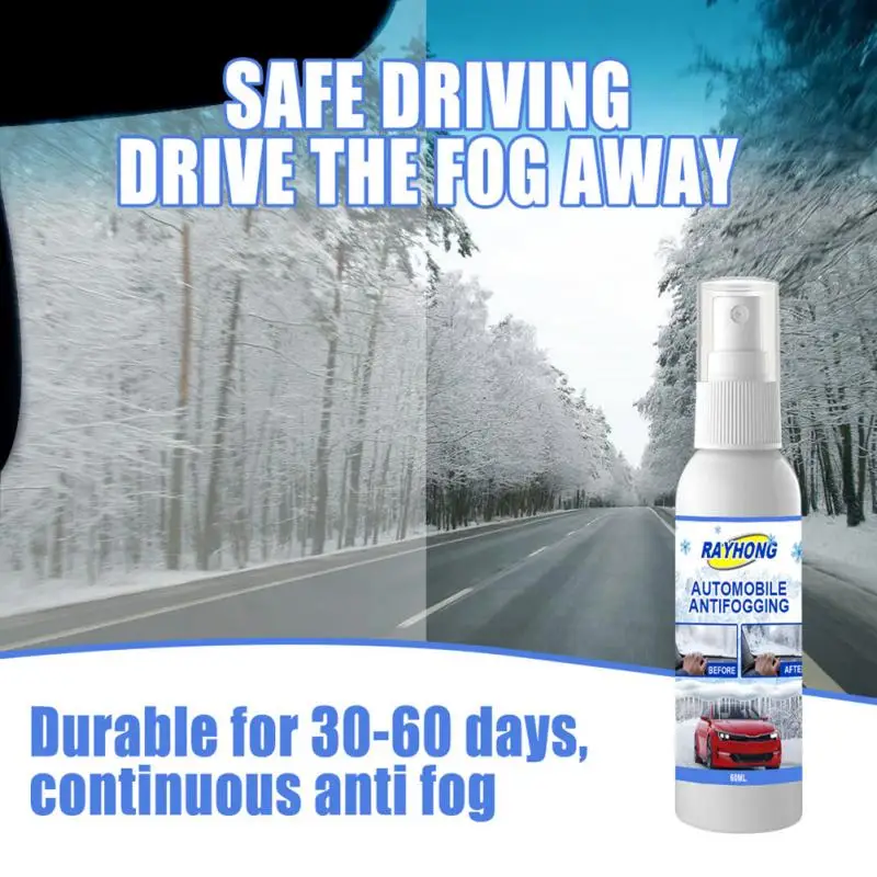 

60ml Anti-fog Agent Car Windshield Rearview Long-lasting Antifogging Rainproof Agent Hydrophobic Coating Car Maintenance TSLM1