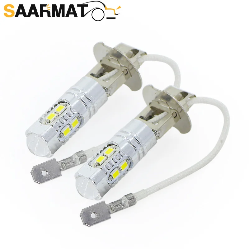 Светодиодсветодиодный лампы SAARMAT 2 * Led H1 H3 H3C H27 880 881 PW24W PWY24W для стайлинга