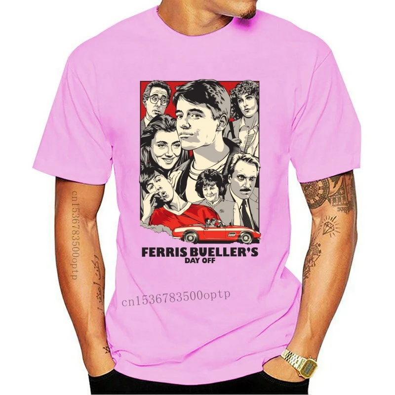 

New Ferris Bueller Day Off V1 Movie Poster T-SHIRT WHITE All Sizes S-3XL Printed T Shirt 2018 Fashion Brand Top Tee The 2021