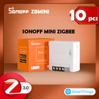 1-10 Sonoff Mini Zigbee Switch Zbmini Модуль Автоматизации с двойным управлением Поддержка приложений Alexa Ewelink Yandex Alice умный дом