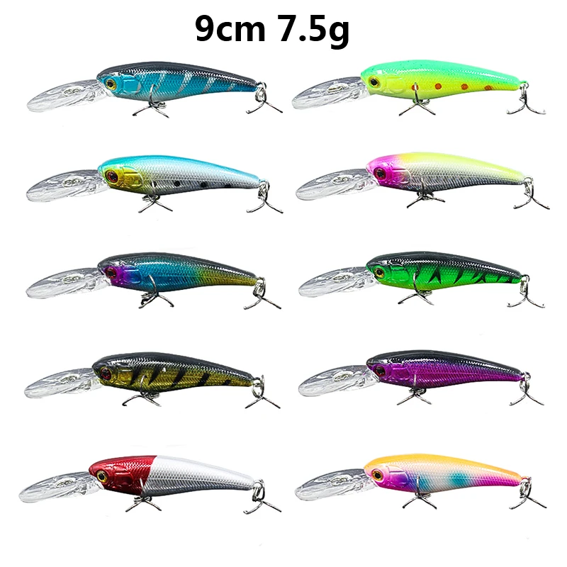 

TUYA 42PCS/Set Wobblers Minnow Fishing Lure Crankbait JerkBait Artificial Bait Trolling cranks lure pike Bass Jerk Bait 5 7 9 cm