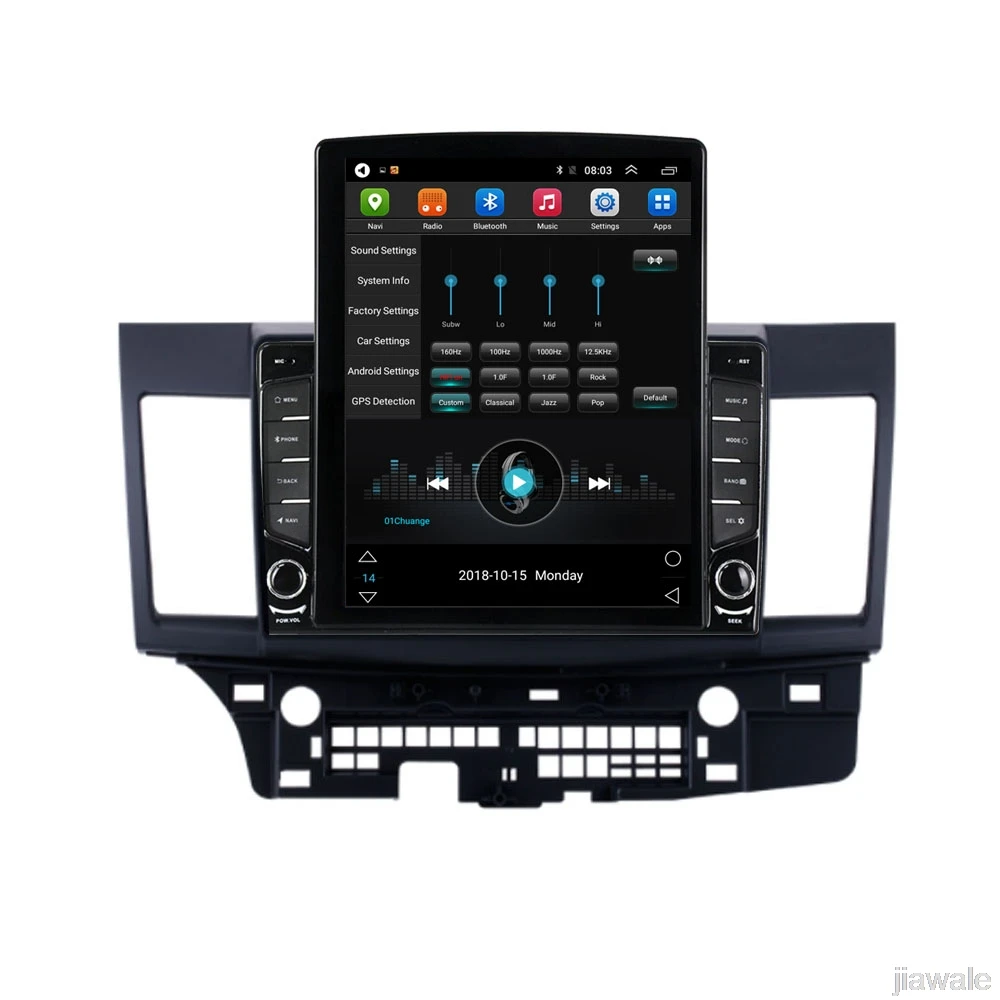 

9.7" octa-core tesla style vertical screen Android 10 Car GPS video Multimedia for Mitsubishi Lancer Fortis 2008-2013