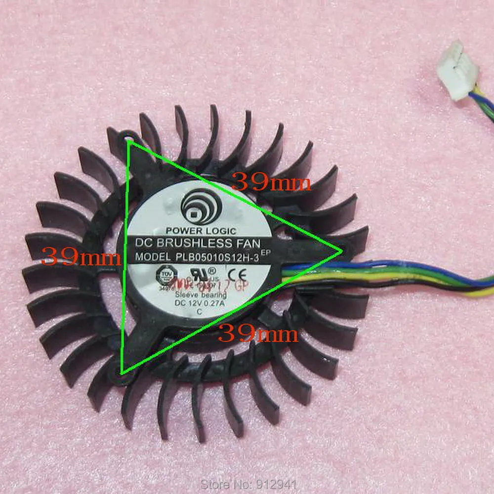 Вентилятор Охлаждения видеокарты R07b POWER LOGIC PLB05010S12H 55 мм сменный вентилятор для