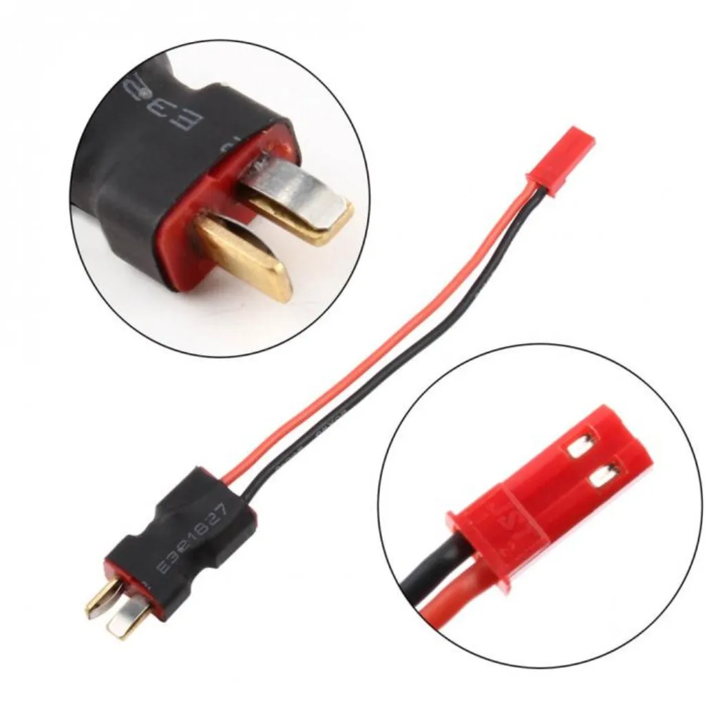 

2pcs Deans T Male to Female Plug & Male JST Connector RC Battery Cable Wire