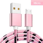 Кабель Micro USB 0,25 м, 1 м, 2 м, 3 м, 2A, шнур для быстрой зарядки для Samsung S7, S6 Edge, S5, J7, J5, J3, J4, J6 +, A3, A5, A7 2016, 2017, телефонный кабель