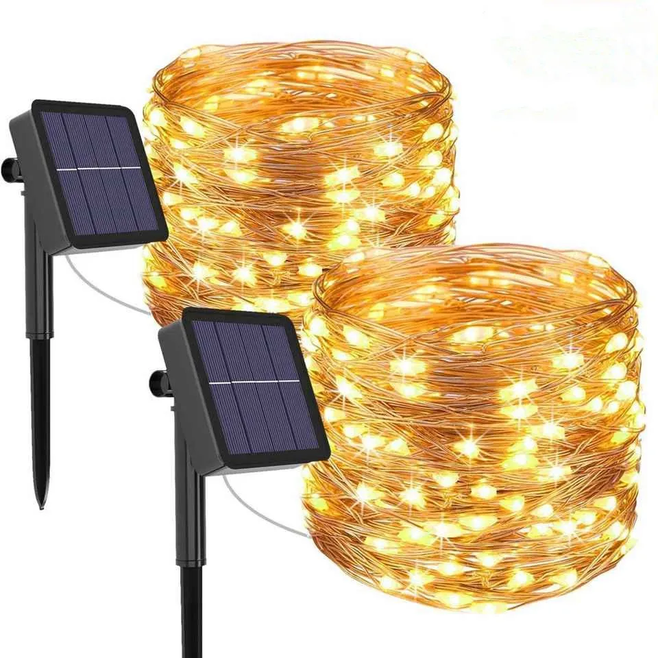 Светодиодный уличный светильник на солнечной энергии гирлянды 100/200 светодиодный