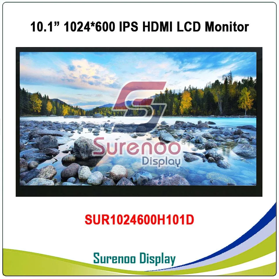10," 10,1 дюймов 1024*600 1280*800 HDMI ЖК-модуль дисплей монитор ips экран с USB емкостной сенсорной панелью для Raspberry Pi - Цвет: SUR1024600H101D