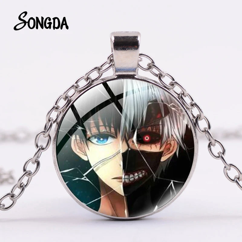 Популярное аниме Токийский Гуль ожерелье Кен канеки маска фигурка стекло