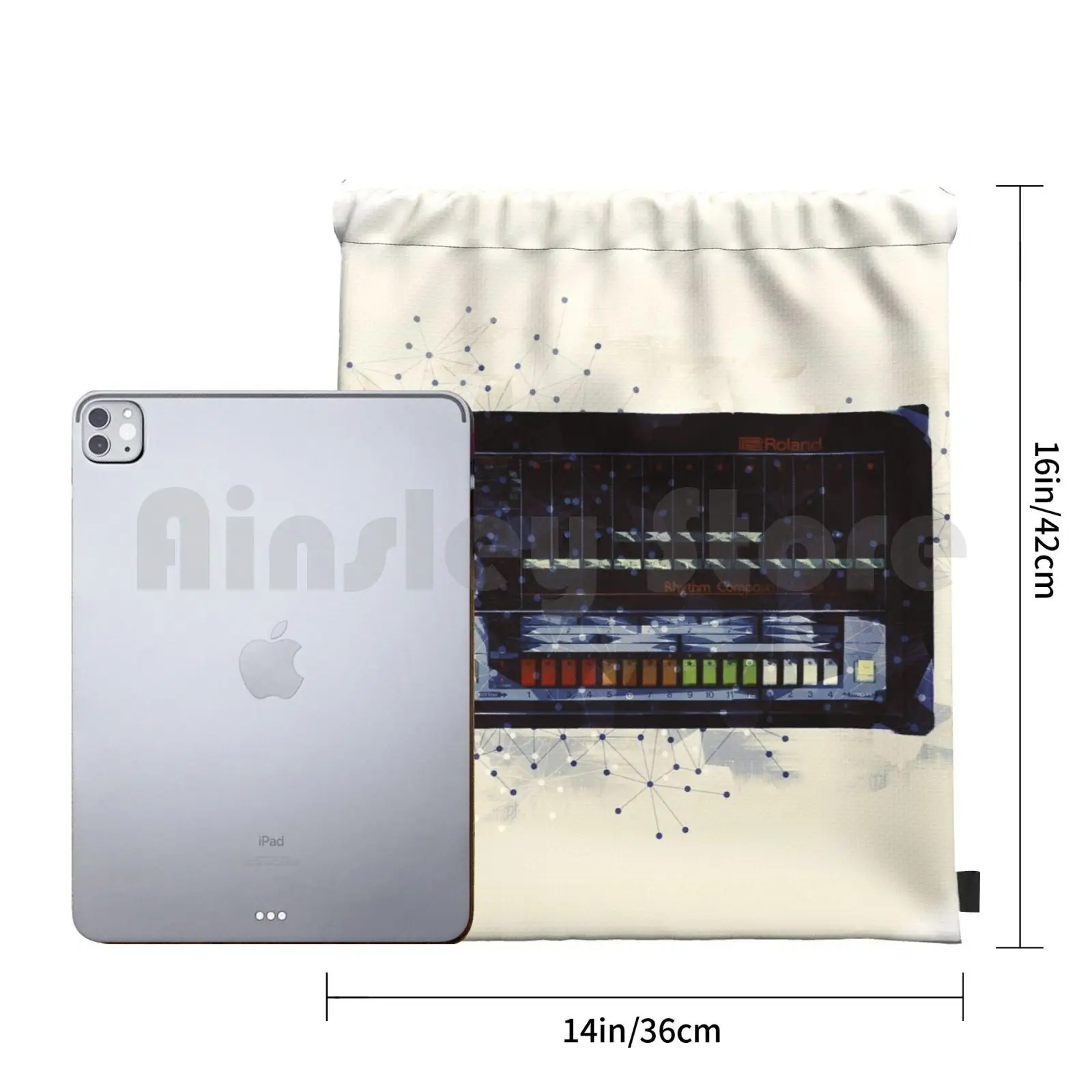 808 барабанная машина абстрактный дизайн рюкзак сумка на шнурке для верховой езды