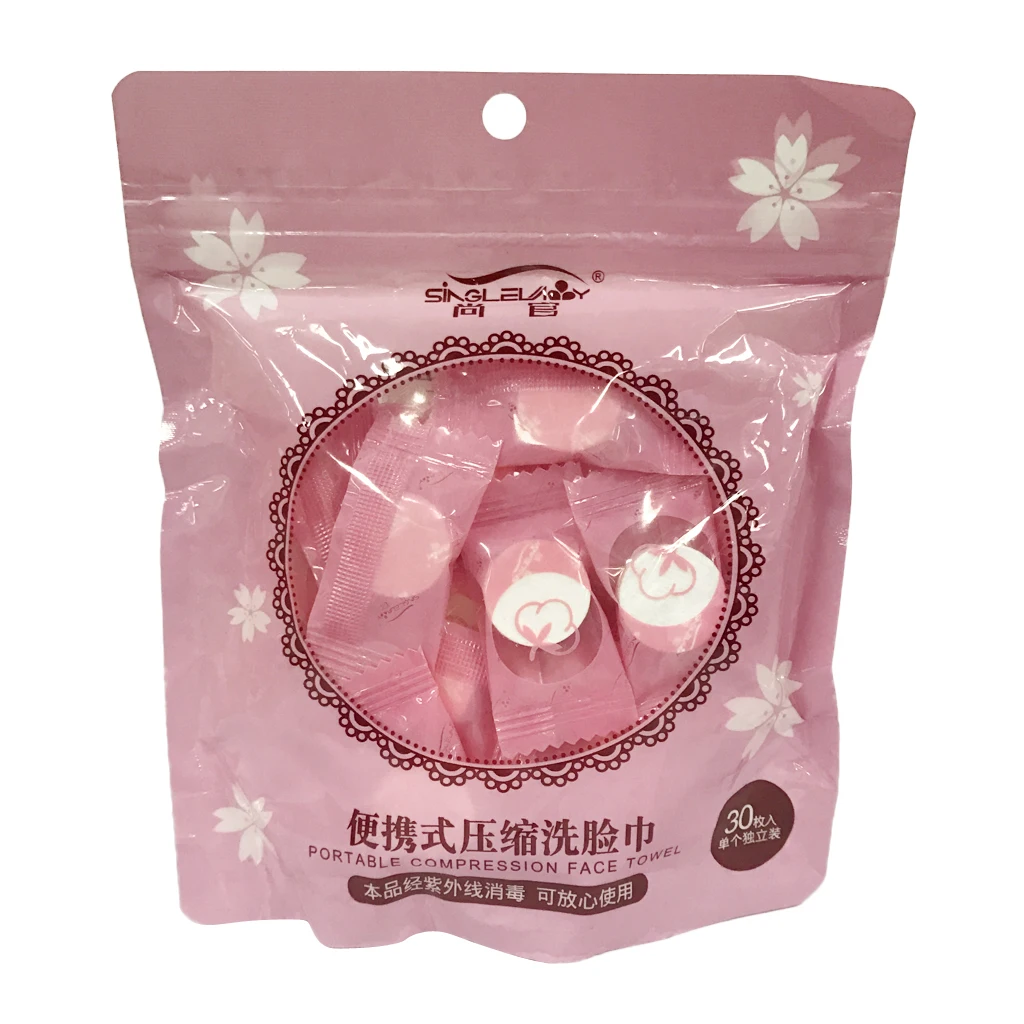30 шт/50 шт/100 шт упаковка мини сжатое полотенце для путешествий кемпинга на