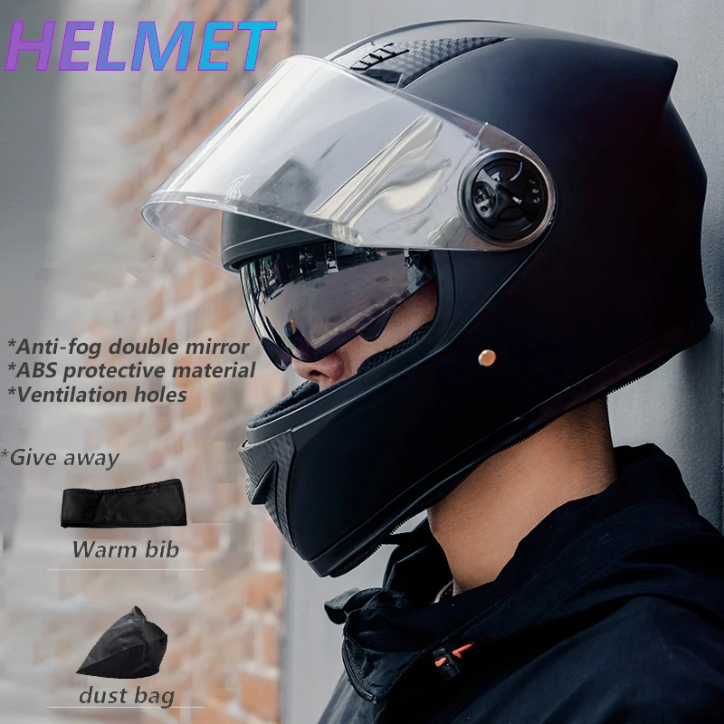

Electric Motorcycle Helmet Men's Anti-fog Warm Winter Head Gray Helmet Battery Car Full Face Helmet Ladies Helmet