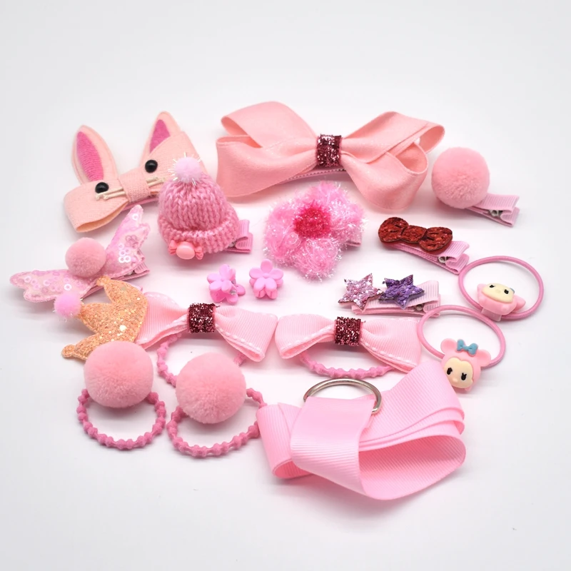 Набор зажимов для волос из 18 предметов милые аксессуары головной убор девушек