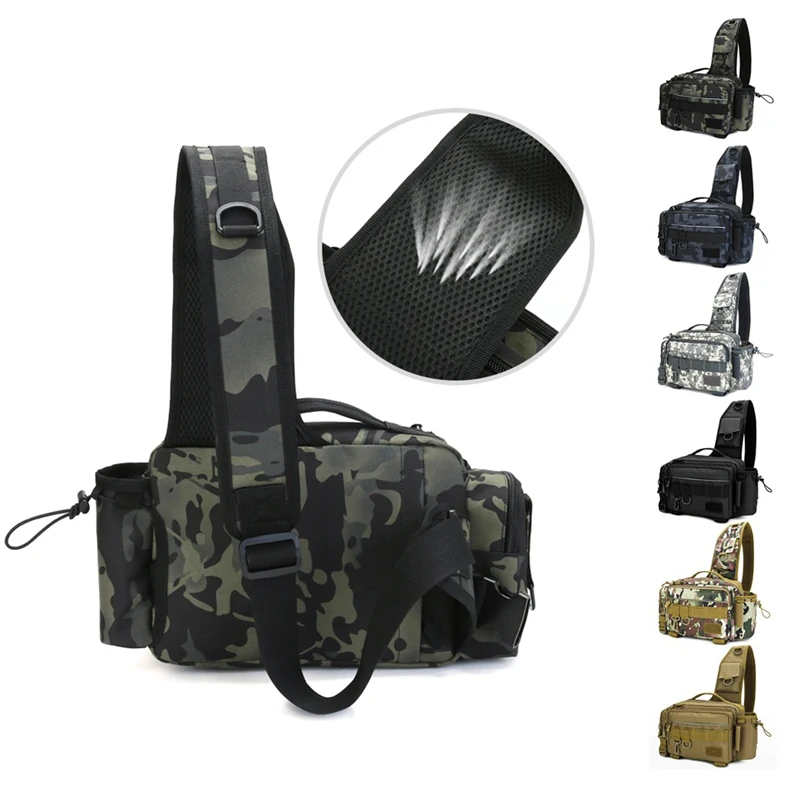 

Multifunctional Fishing Bag Pole Package Fishing Tackle Bag Lure Bag Multifunctional Portable Nylon Outdoor Water-resistant