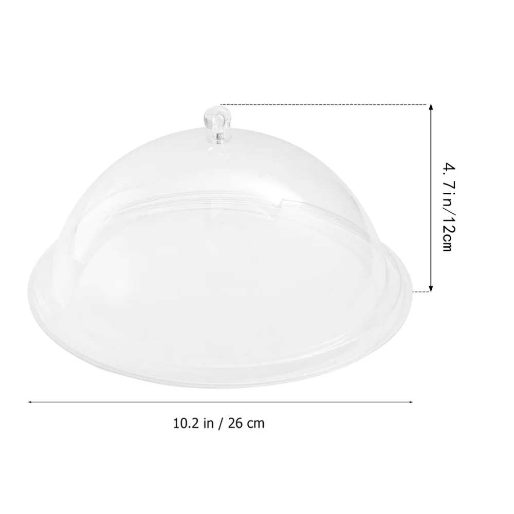 

1Pc Acrylic Round Food Cover Durable Food Tent Food Insulation Lid for Home Bread Dessert Dish Transparent (8-inch 21c