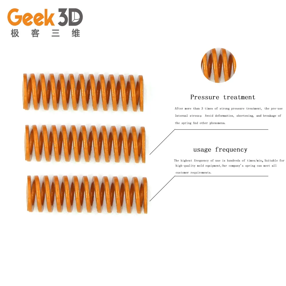 10 шт. запчасти для 3D-принтера пружина подогреваемой кровати MK3 CR-10 Горячая кровать
