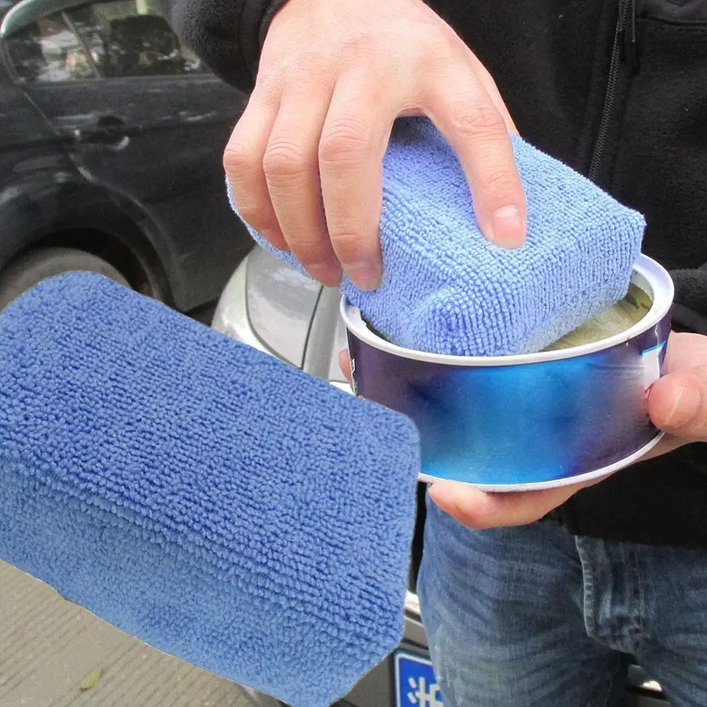 

High Quality Car Wash Cleaning Sponge Block Wax Sponge Block Car Cleaning Microfiber Terry Cloth Box Polished Cleaning Block NEW