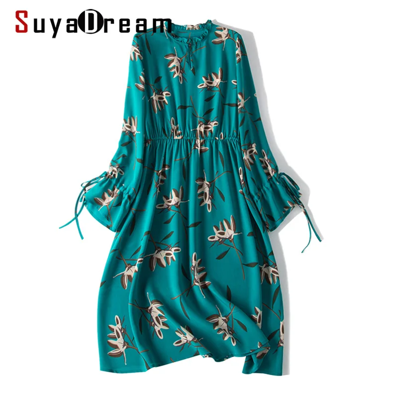 Женское длинное шелковое платье SD платья из 100% шелка с длинными рукавами и