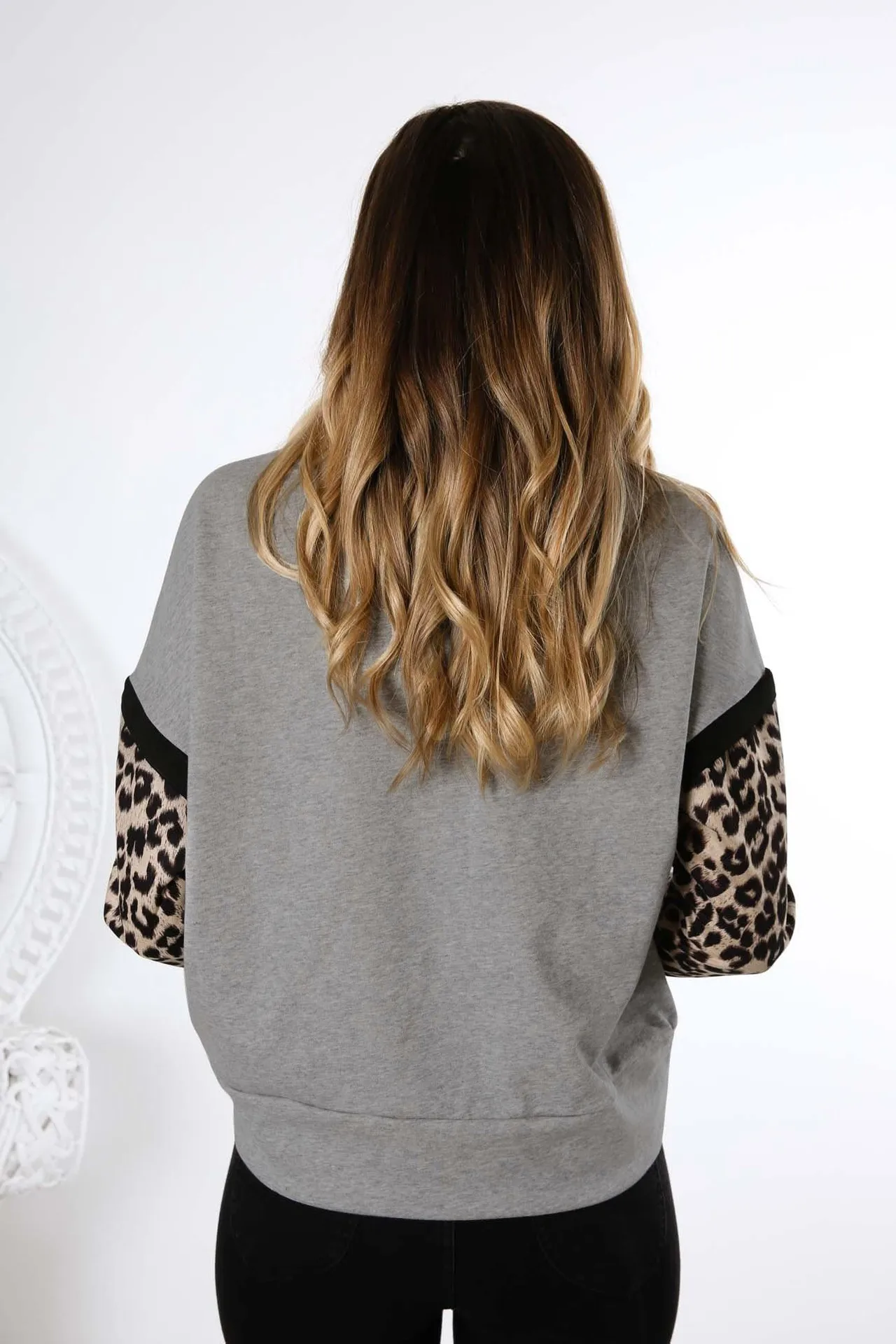 Осенняя Толстовка Женские повседневные толстовки свободные леопардовые с