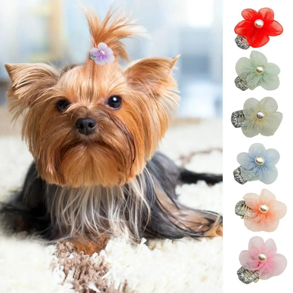 

Pet Hair Barrettes Adorable Dogs Hair Clips Cute Pet Dogs Hair Pins