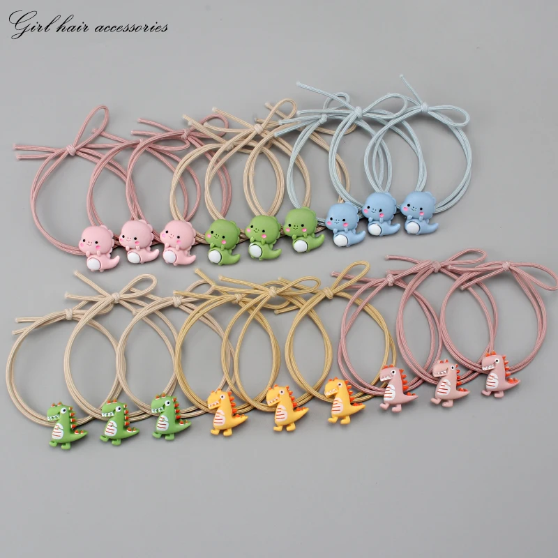 Детские резинки для волос с милыми животными 3 шт. эластичная резинка динозавром