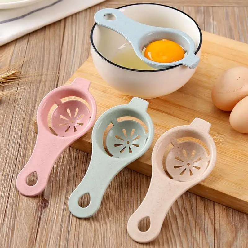 Egg Liquid Filter Protein Skimmer Kitchen Accessories Mini Handheld Design Baking Tool Wheat Straw