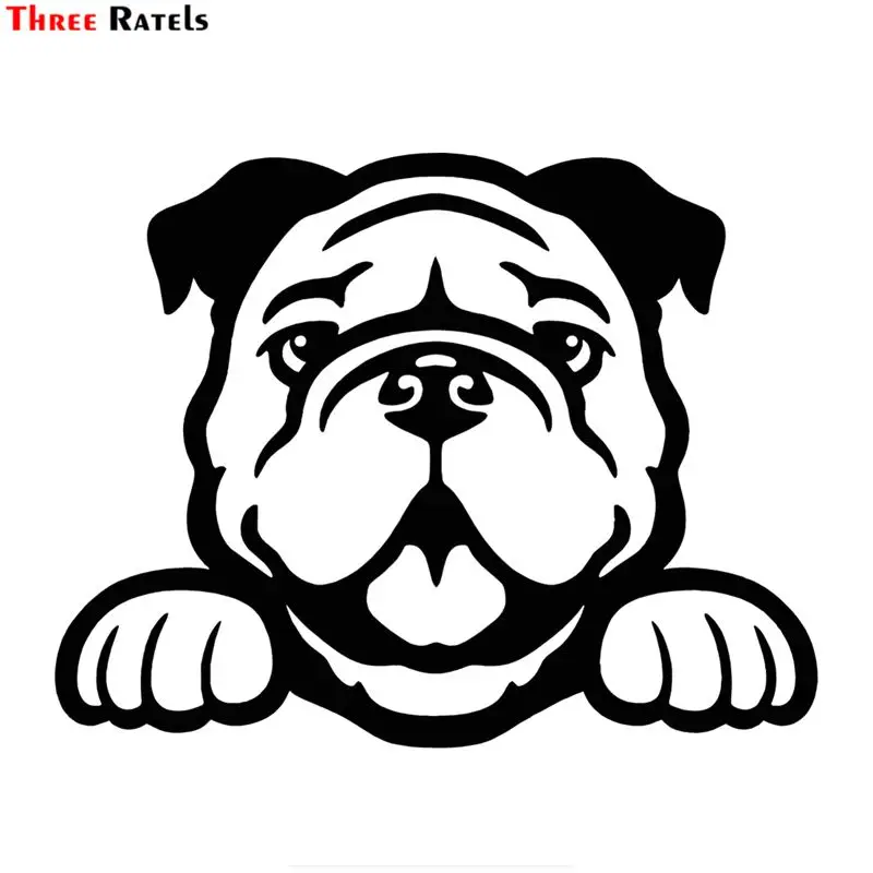 

Three Ratels FD62 Bulldog Peeking Vinyl Decal Window Sticker