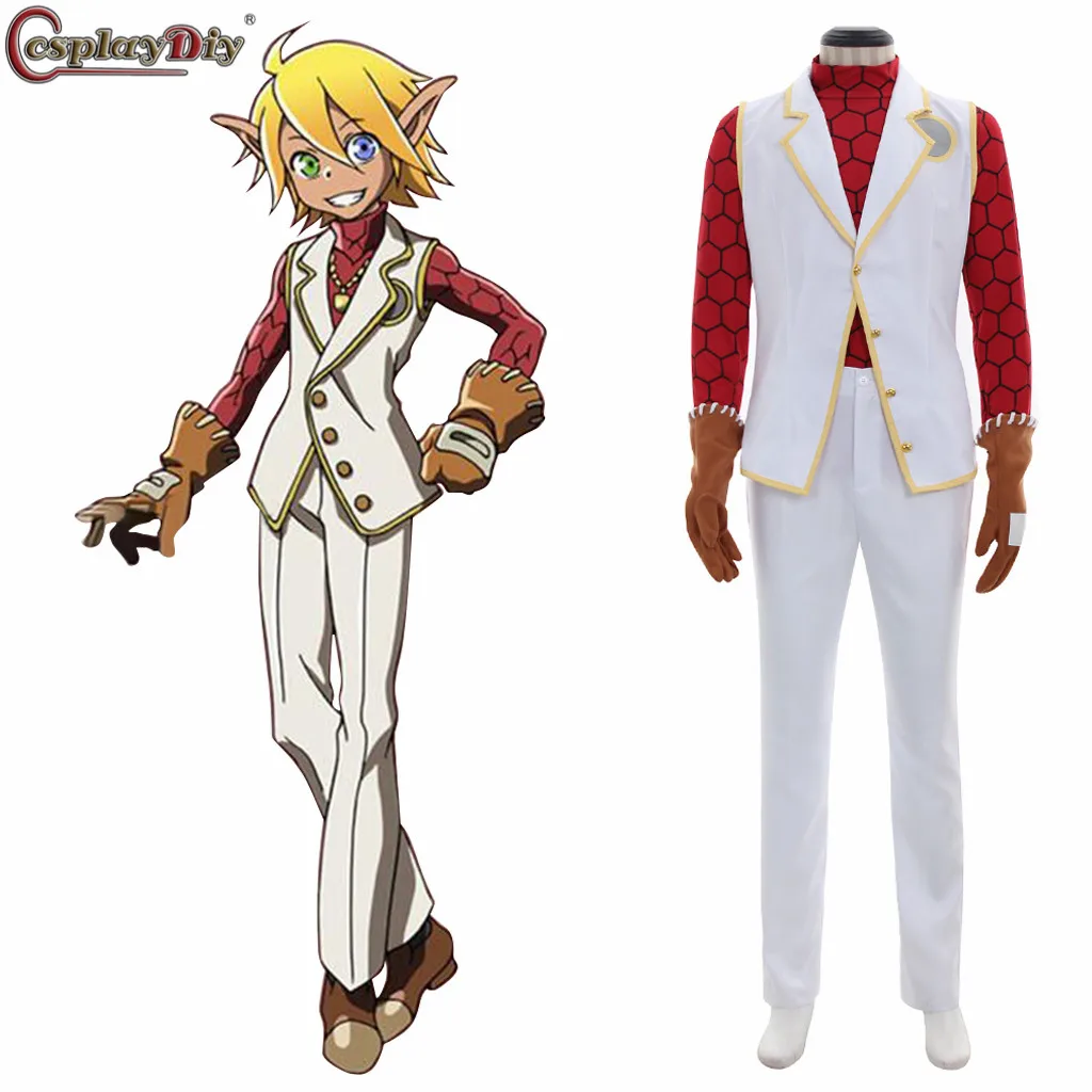 

Cosplaydiy Overlord Aura Bella Fiora Cosplay Costume Men Outfits With Gloves Women Halloween Outfits