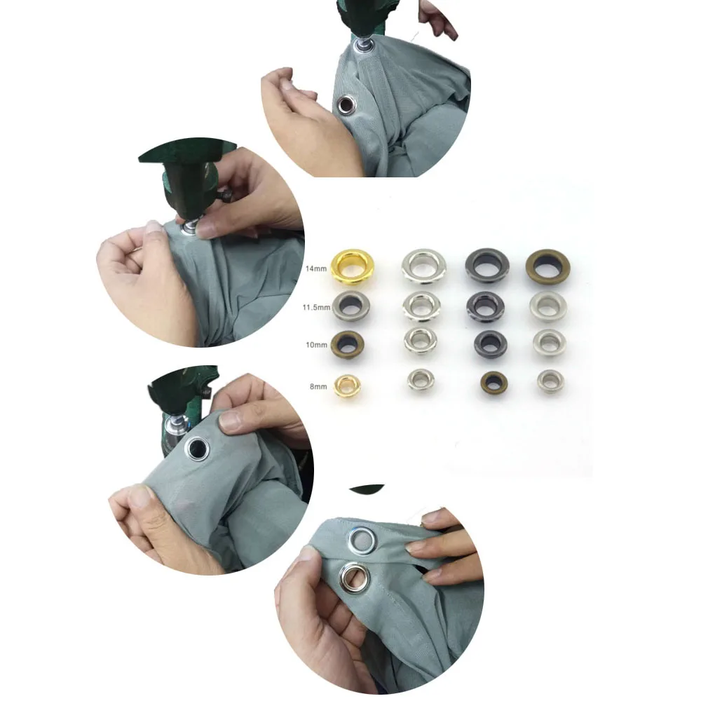 Оптовая продажа 200 компл./лот металлические латунные люверсы без пришивания с