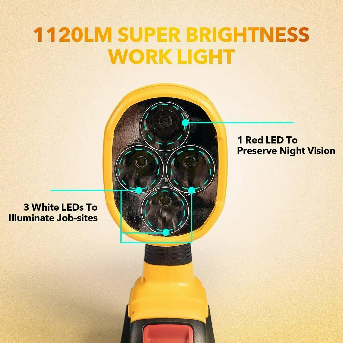 구매 LED 작업등, DeWalt 20V MAX XR DCB205 리튬 이온 배터리 1120LM 작업용 충전식 슈퍼 브라이트 Led 작업용 라이트