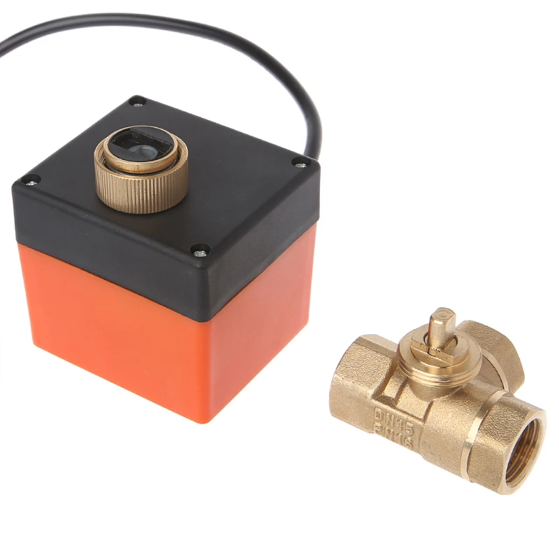 

AC220V 3 Way 3 Wire 2 Control Motorized Ball Valve Electric Actuator