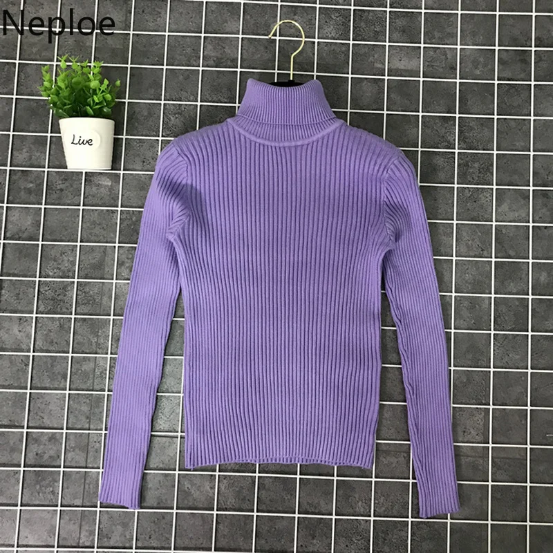 Neploe шикарный пуловер с высоким воротником и длинным рукавом свитер для женщин