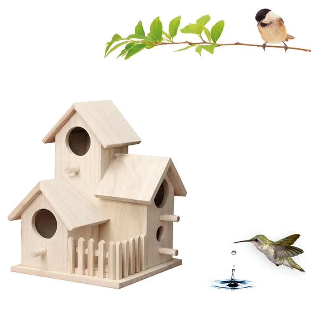 

Gorgeous Creative Bird House Nest Wall-Mounted Wooden Outdoor Bird Nest Birdhouse Wooden Box Bird Cage Parrot Cage Decoration