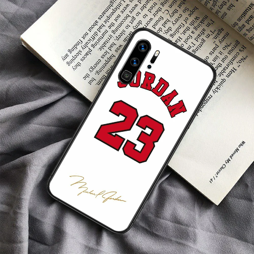 

Basketball Jordan 23 Phone Case For Huawei P Mate Smart 10 20 30 40 Lite Z 2019 Pro black Bumper Trend Shell Painting Cell 3D