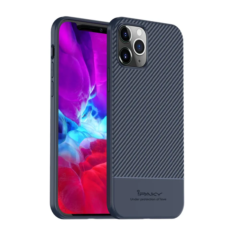

2020 Carbon Fiber Phone Case Cover for Iphone 12 Pro Max Mobile Phone Shell Cover for Iphone 11 Pro Max Soft Tpu Shell Case