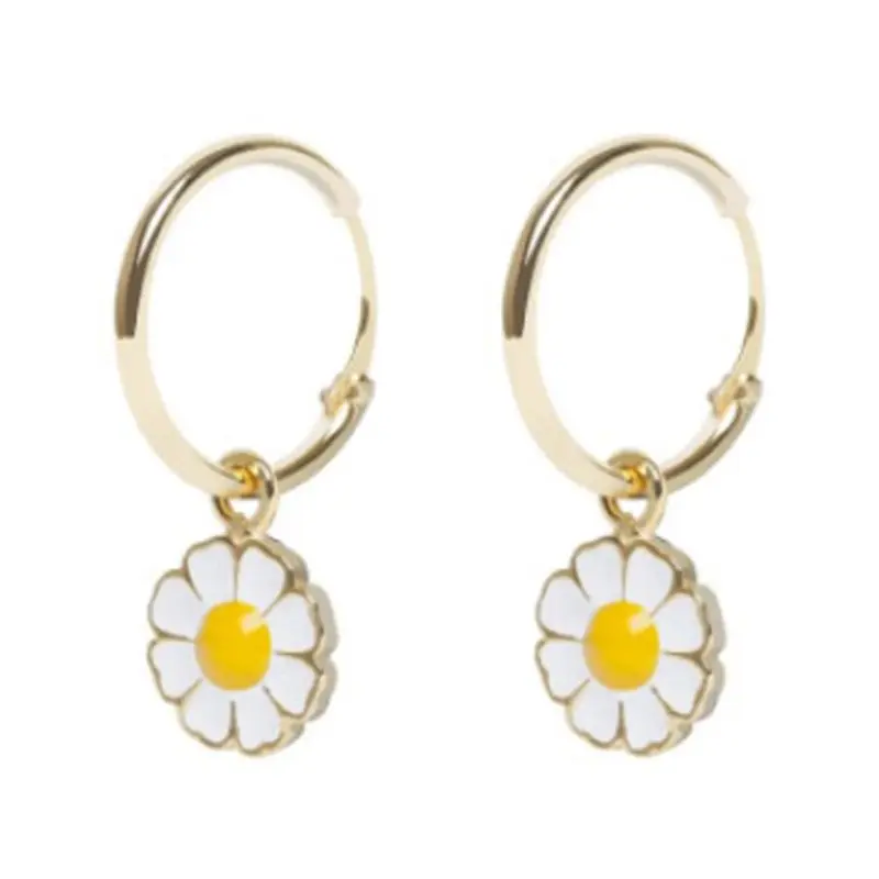 

Coloful Daisy Flower Pendant Necklace Earrings Bracelet Jewelry Set for Women 667E