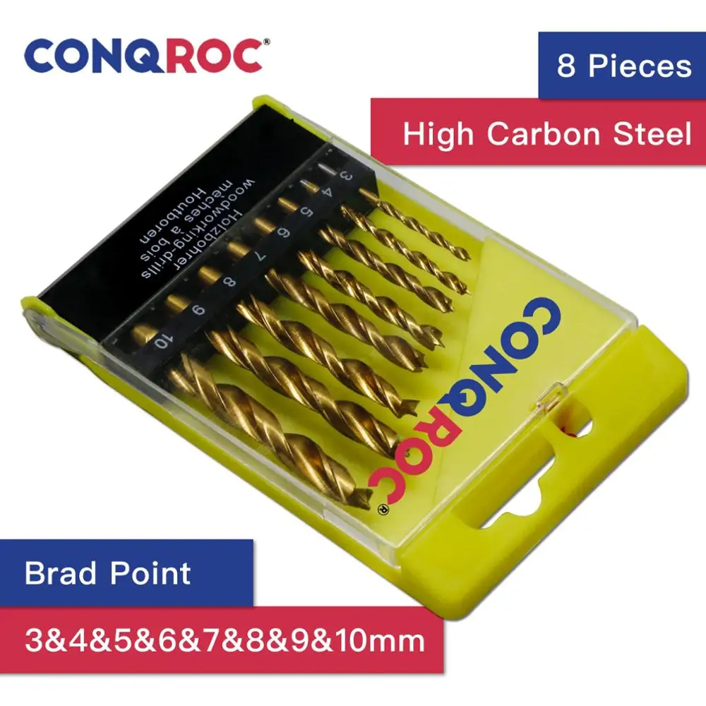 Набор сверл с титановым покрытием набор 3 мм 4 5 6 7 8 9 10 для работы по дереву|Сверла| |