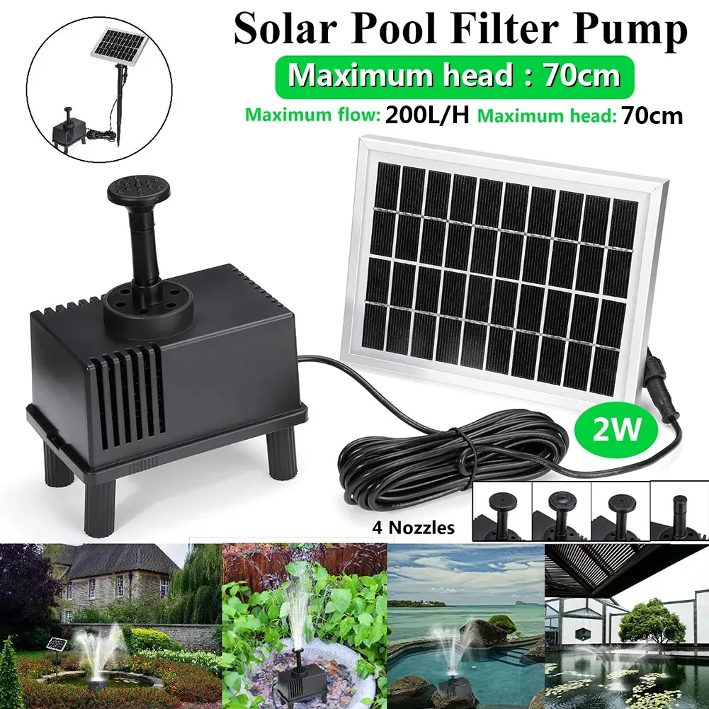 

AS180-1018ASolar Fountain Mute Pump DC 1.8W Cable Low Noise Brushless Powered Pump Bird Bath Pond Patio Pool Water Pump