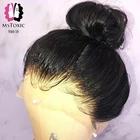 Mstoxic 360 парик фронта шнурка al 30 дюймов прямые парики фронта шнурка человеческих волос для чернокожих женщин бразильские прозрачные парики шнурка Реми