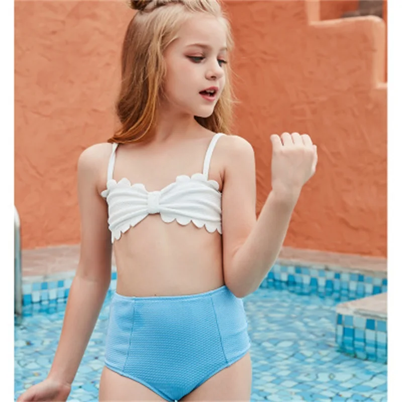 

2021 new children's swimwear, special fabrics, lace, big children's and girls' swimwear