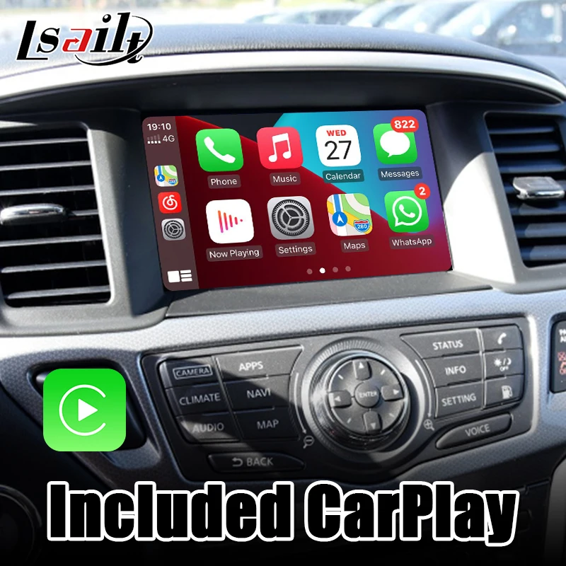 Lsailt 4 Гб CarPlay/Android мультимедийный видео интерфейсный бокс для Nissan патруль Армада 13