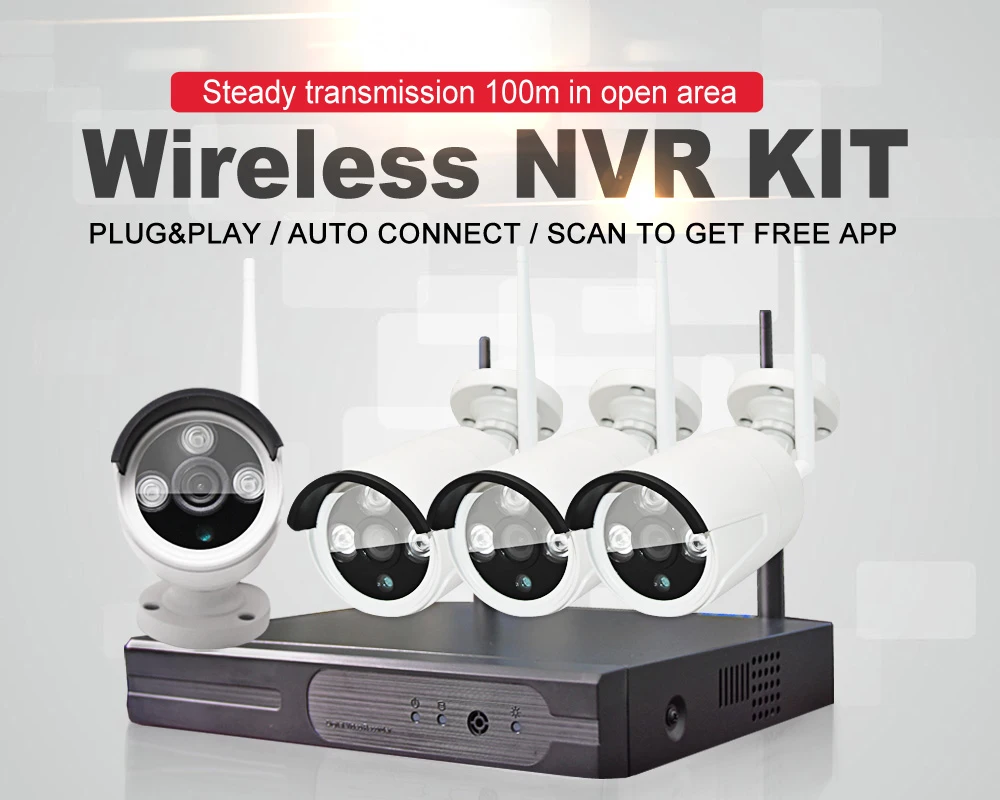 Используйте только с Wetrans Wifi NVR Беспроводная камера ИК ночного видения Водонепроницаемая наружная HD P2P цилиндрическая камера