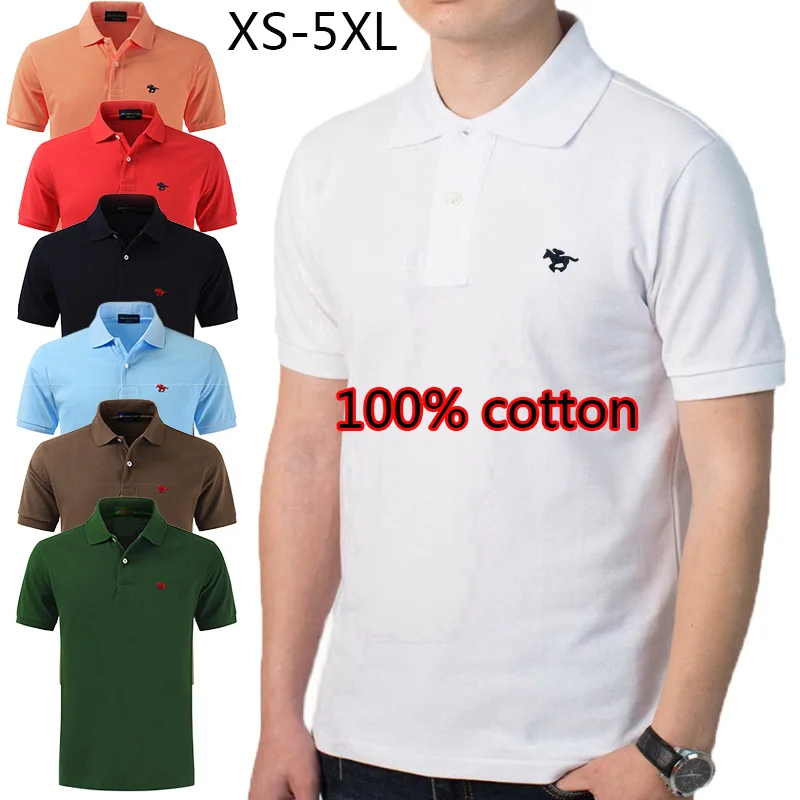 100% хлопок высокое качество поло логотип бренда летние Fit с коротким рукавом