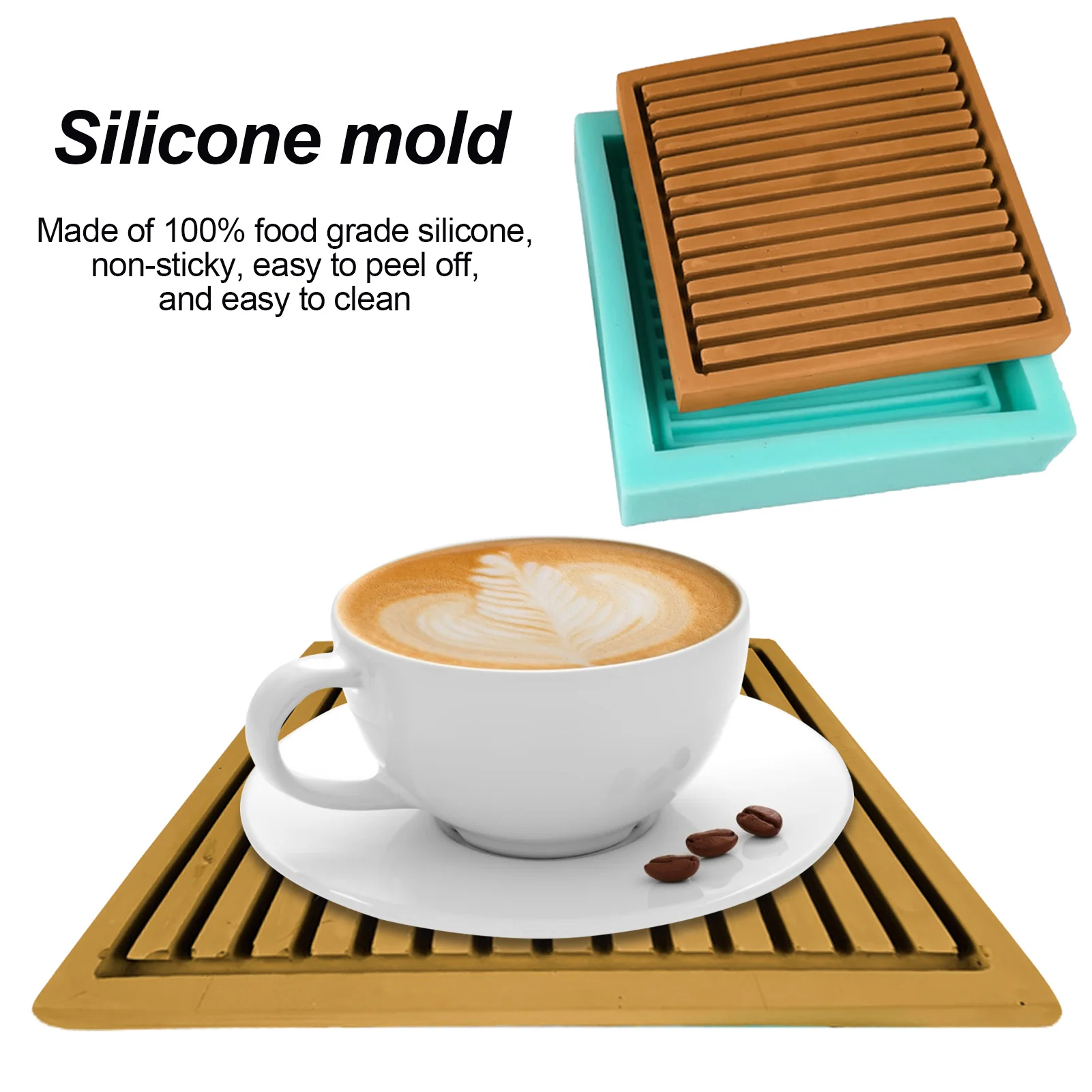 

Geometric Silicone Coaster Mold Cement Mold DIY Resin Crafts Casting Epoxy Resin Coaster Mold Fondant Liquid Silicone Mold