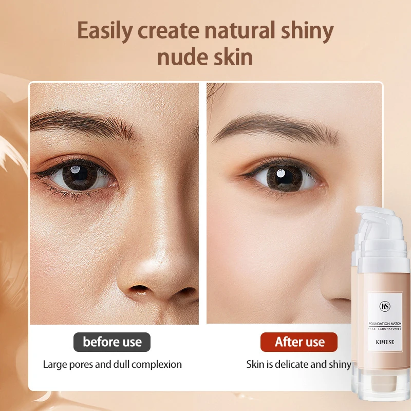 

Liquid Foundation Oil-control Smooth Waterproof 24H Long Wear Moisturizing Concealer BB Cream Brighten Face Makeup Cosmetic TSLM
