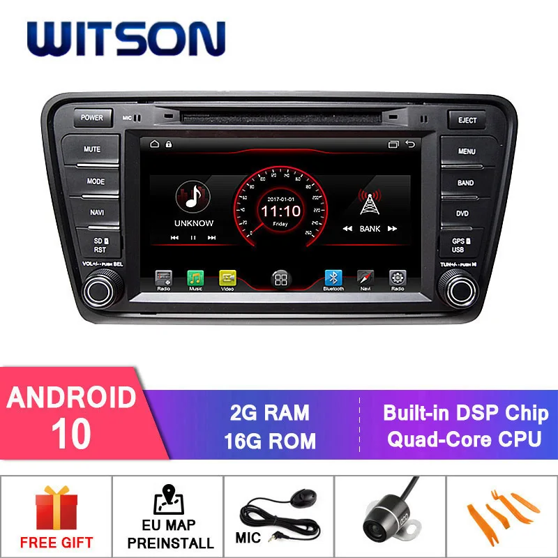 Автомагнитола WITSON Android 10 DVD навигация для SKODA Octavia 2013 2014 автомобильный плеер MIRROR LINK/