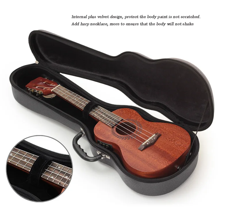 Футляр для укулеле жесткая коробка концертный тенор 21 23 26 дюймов Ukelele серый красный синий черный Мини гитара аксессуары красочные