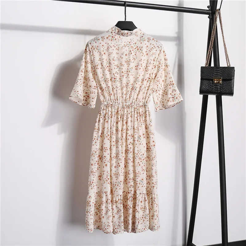 Повседневное женское летнее платье Женская обувь в винтажном стиле с цветочным