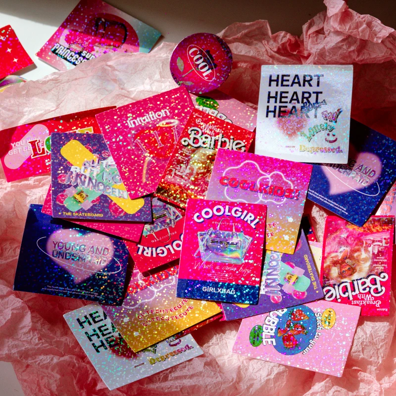 

45 шт., лазерные наклейки в стиле ретро