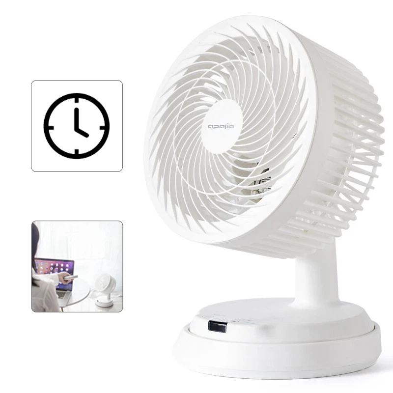 

Electric Air Citculation Fan Remote Control Air Conditioning Partner 1-7 Hours Timing Function Low Noise Design Gears Speed