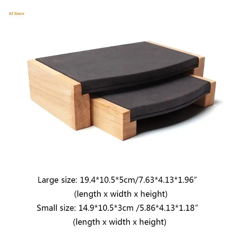 

2 Pieces /set Wooden bracelet bangle Pendant Ring display stand with microfiber